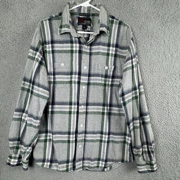 Old Navy Other - Old Navy Shirt Mens L Gray Vintage Flannel Regular Fit Button Down Long Sleeve